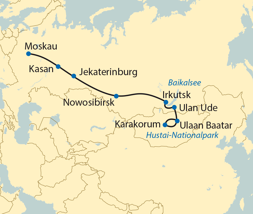 TCTT Zugreisen: Mongolei-Rundreise und dann im Zug bis Moskau (2020)